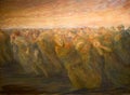 Horrors of war: Exodus, 1917 painting by Gaetano Previati